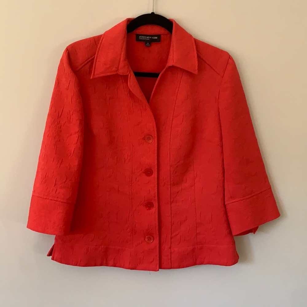 Orange Jones New York collection jacket. Size 12. Beautiful for the holidays!
